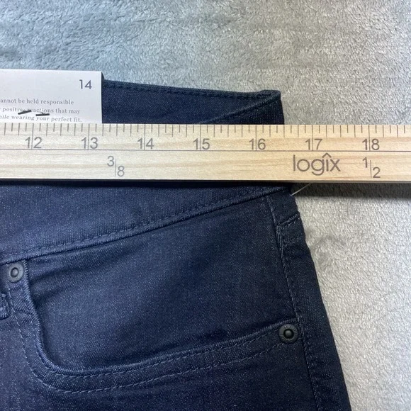 NYDJ Women's Size 14 Short Jeans Lift Tuck Technology Dark Blue Denim Straight - Picture 9 of 12